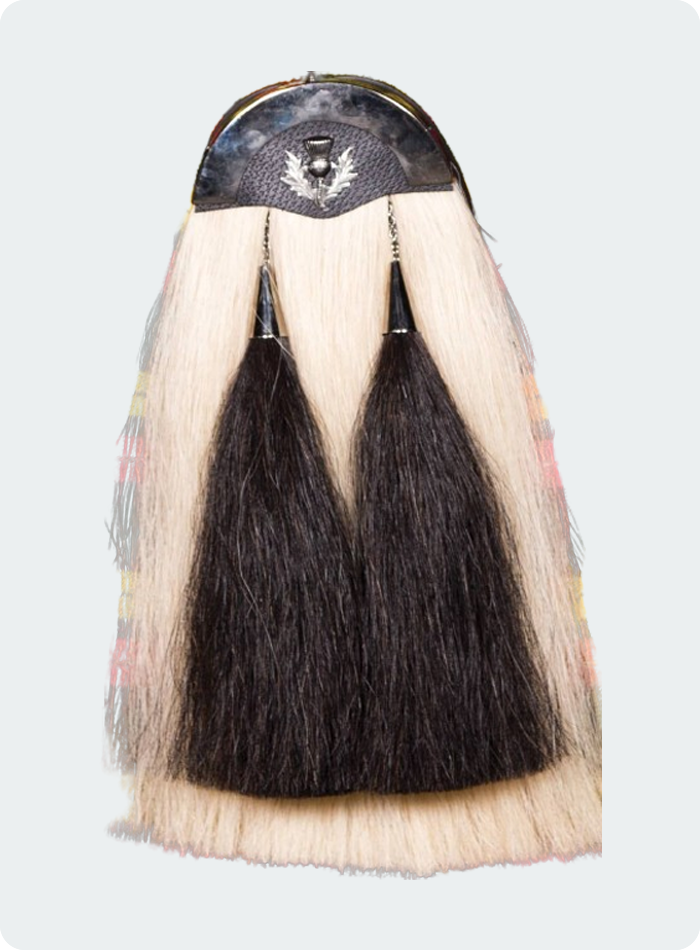 Custom Made Leather Cantle Horse Hair Kilt Sporran