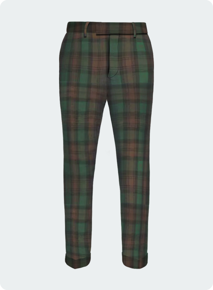 Quality Brown Watch Tartan Trouser