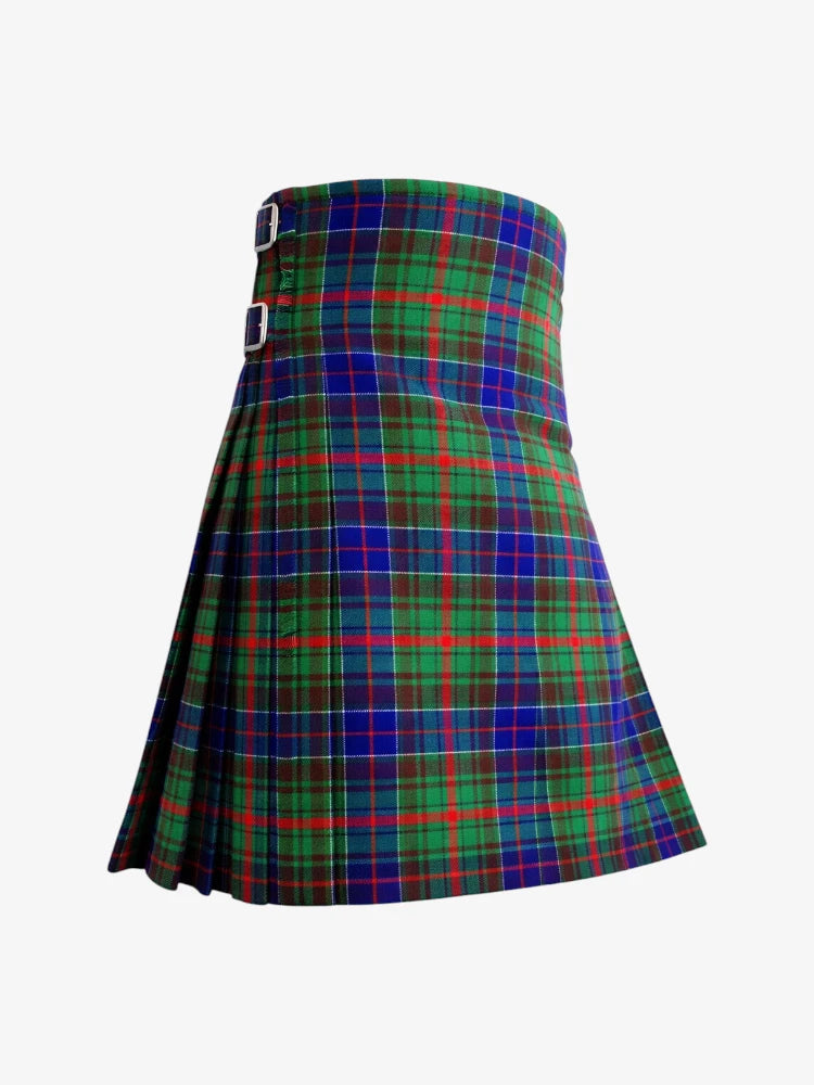 Plaid kilt with a white background