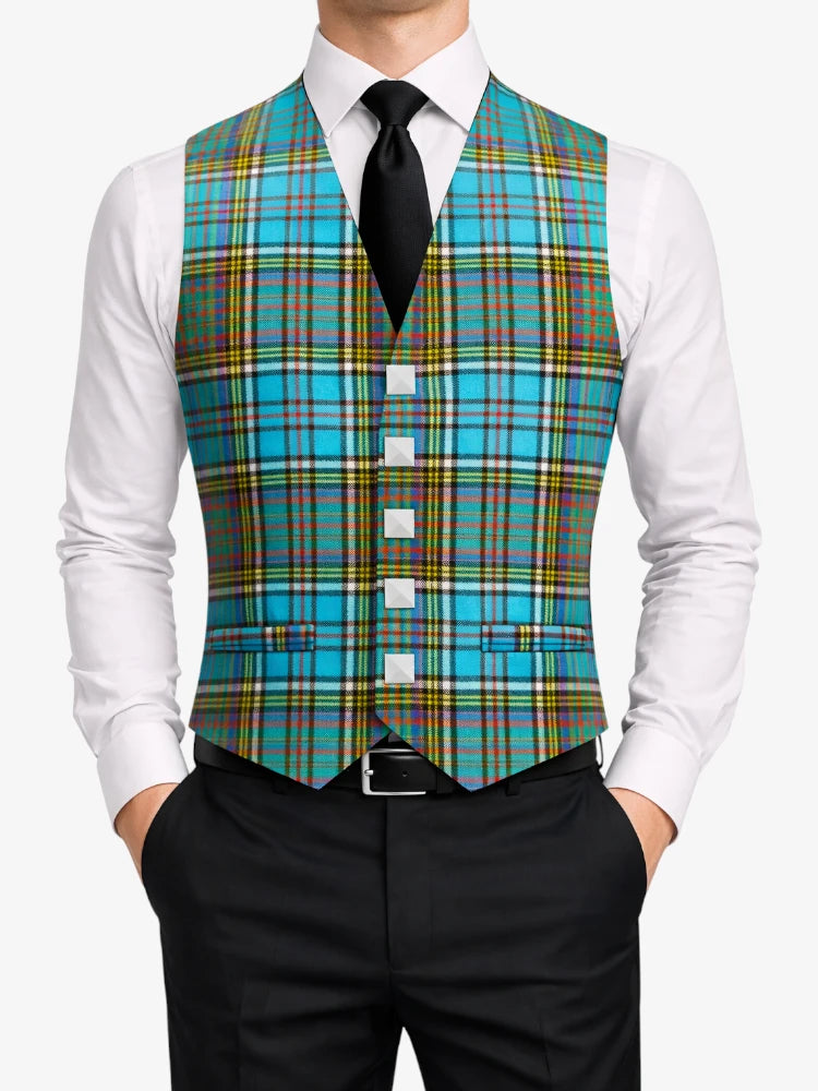 Gilets Tartan Bleus