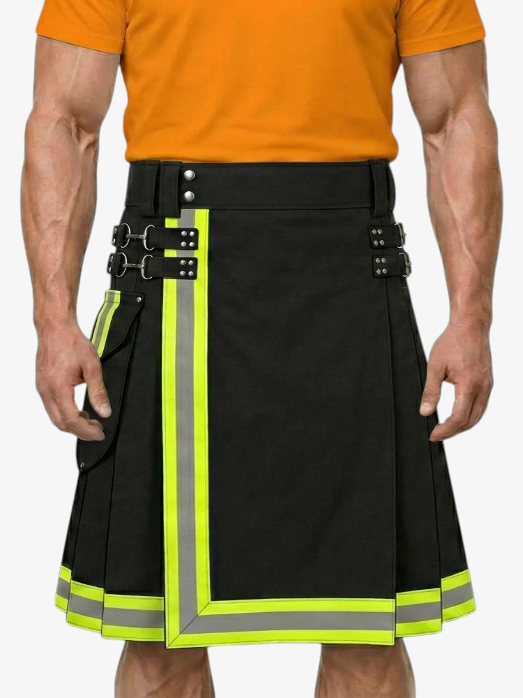 Kilt Pompier Utility Noir
