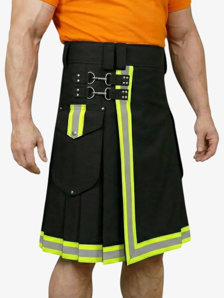 Kilt Pompier Utility Noir