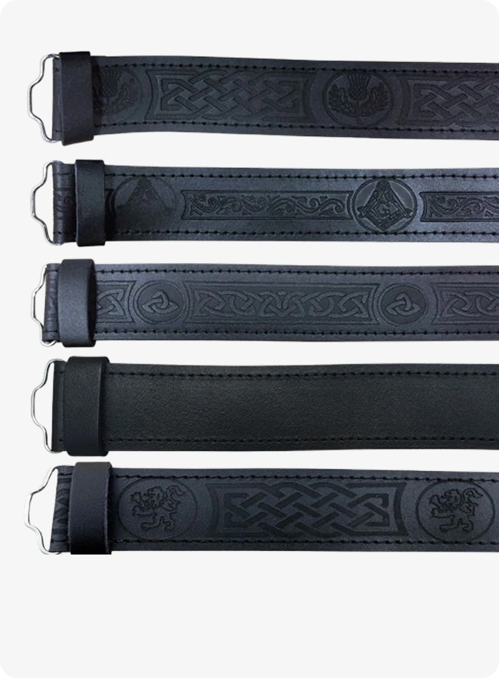 Ceinture en cuir noir sur mesure