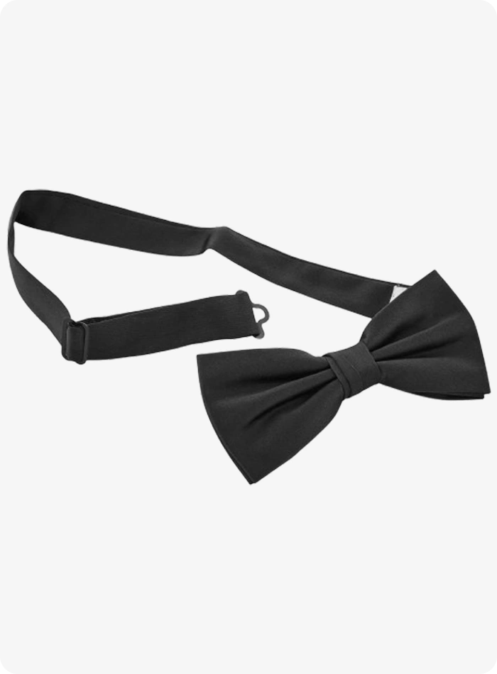 Custom Made Black Pre-Tied Bow Tie