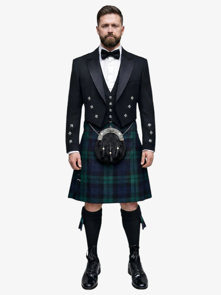 Tenue Kilt Prince Charlie en Tartan Black Watch