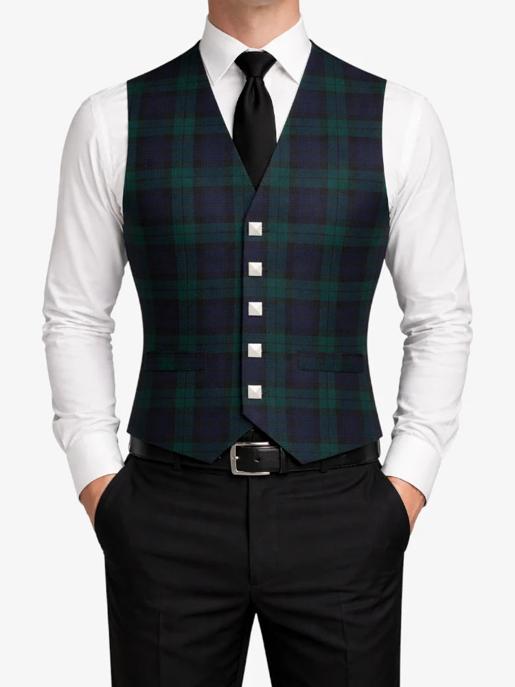 Gilet tartan Black Watch sur mesure