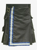 Kilt pompier noir et bleu sur mesure