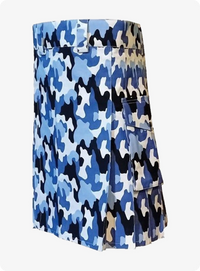 Blue Camouflage Utility Kilt
