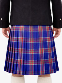 Blue Rust Tartan Kilt Model Back