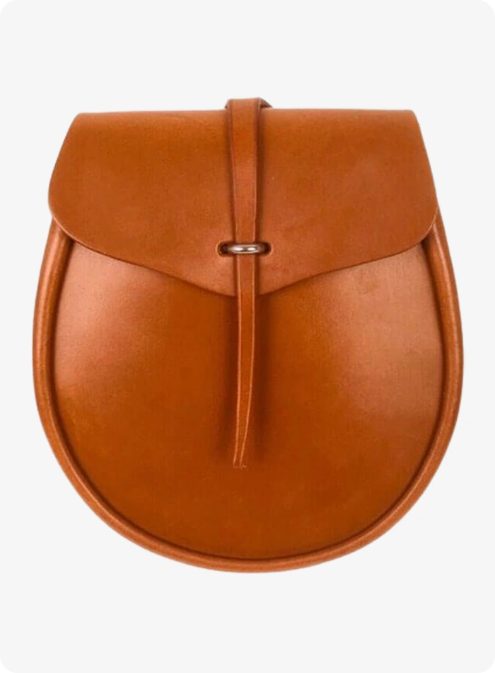 Hand Made Brown Tan Kelso Leather Sporran