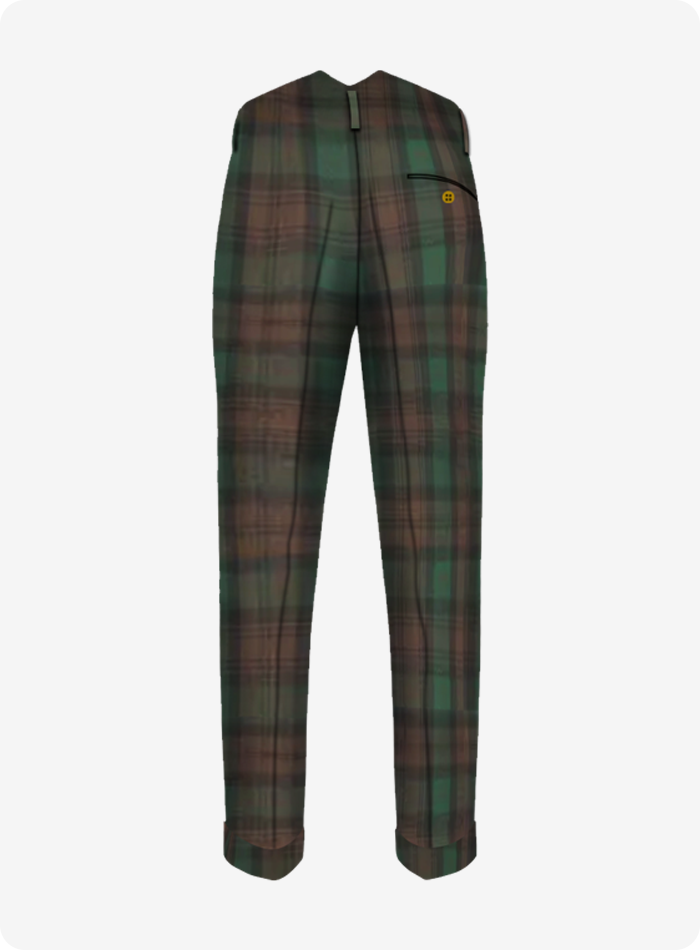 Custom Made Brown Watch Tartan Trouser