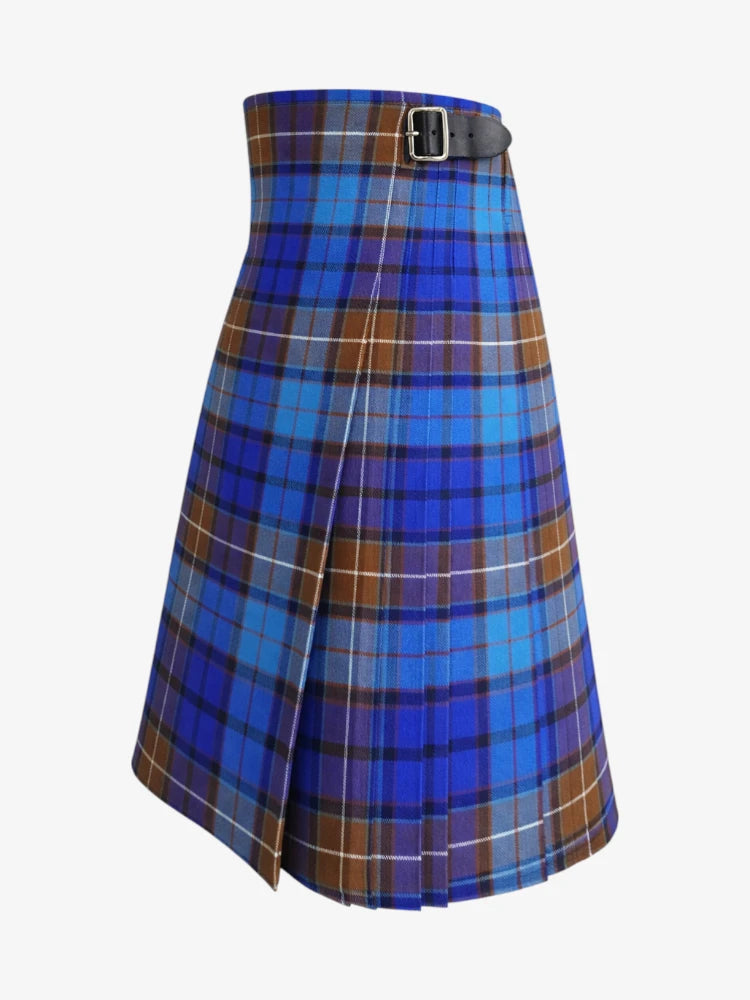 Buchanan Blue Tartan Kilt Left Side
