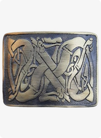 Celtic Weave Design Kilt Belt Buckle