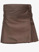Chocolate Brown Women Utility Kilt