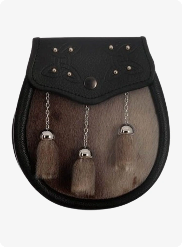 Custom Made Chocolate Sealskin Dress Sporran