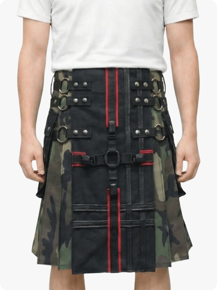 Kilt tactique gothique camouflage sur mesure