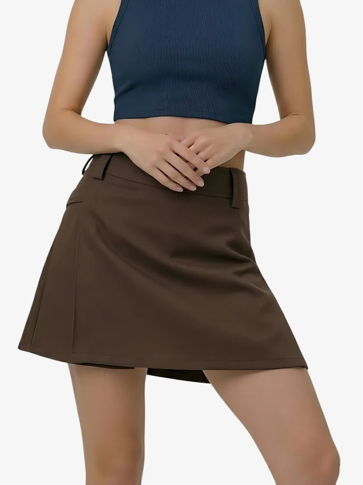 Kilt utilitaire brun chocolat femme sur mesure