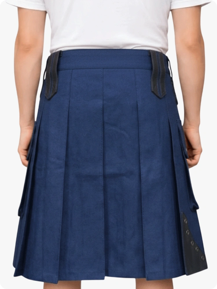 Kilt utilitaire bleu foncé sur mesure