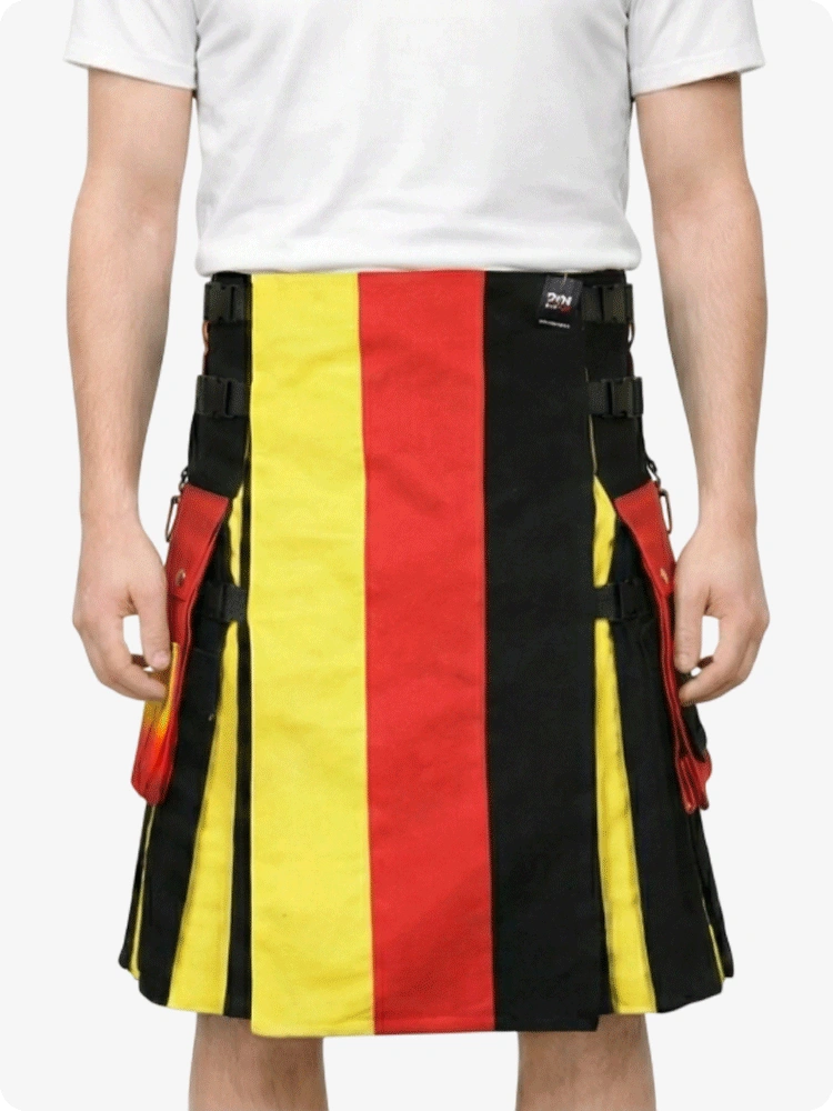 Kilt utilitaire patriotique drapeau allemand sur mesure