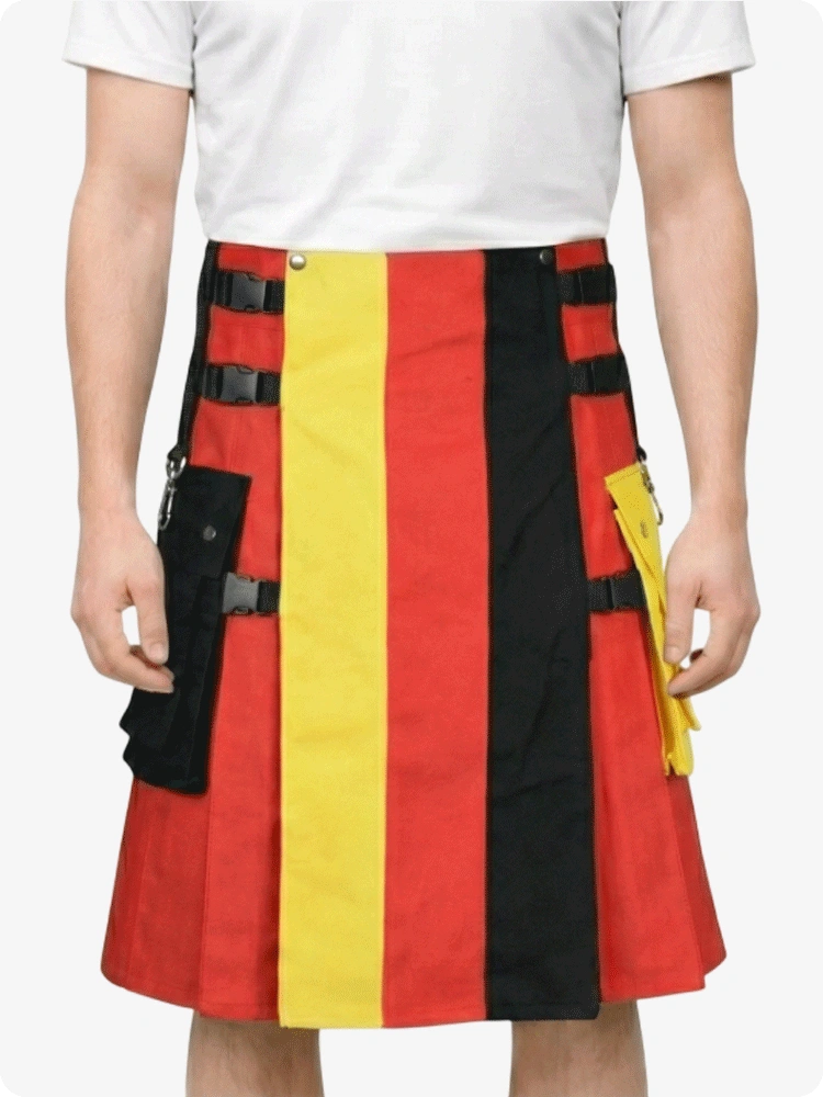 Kilt utilitaire homme drapeau allemand sur mesure