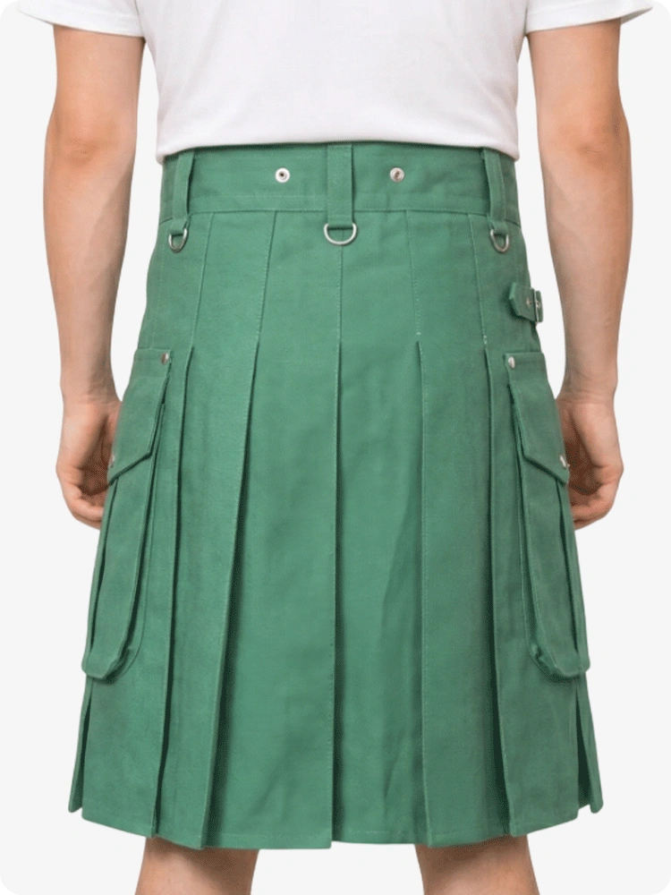 Kilt utilitaire vert sur mesure