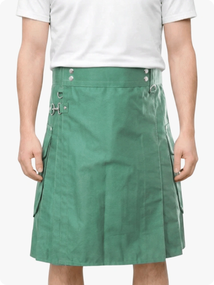 Kilt utilitaire vert sur mesure