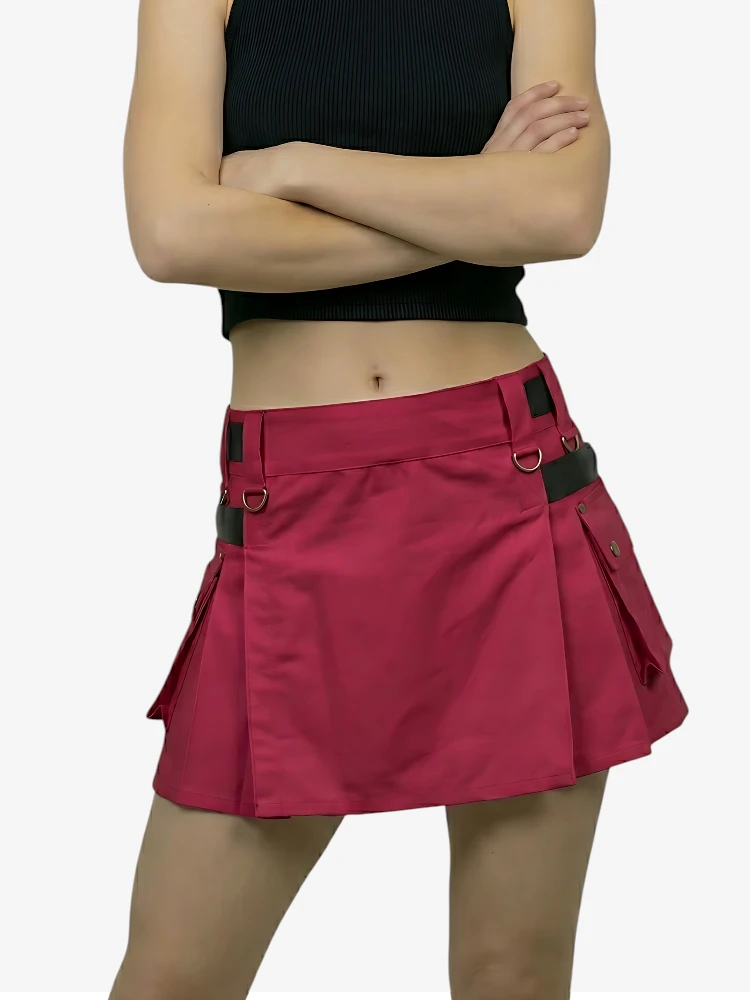 Kilt Utility Rose Sur Mesure pour Femme