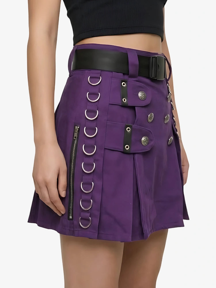 Mini Kilt violet femme sur mesure