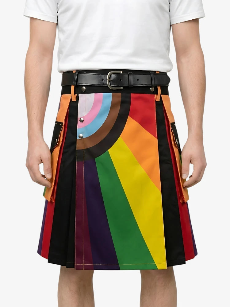 Kilt mode arc-en-ciel sur mesure
