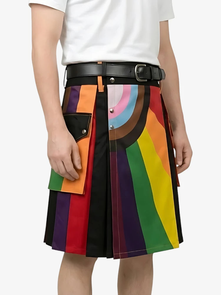 Kilt mode arc-en-ciel sur mesure
