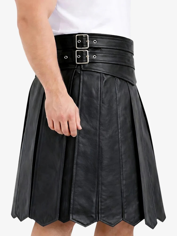 Kilt en cuir de gladiateur romain sur mesure