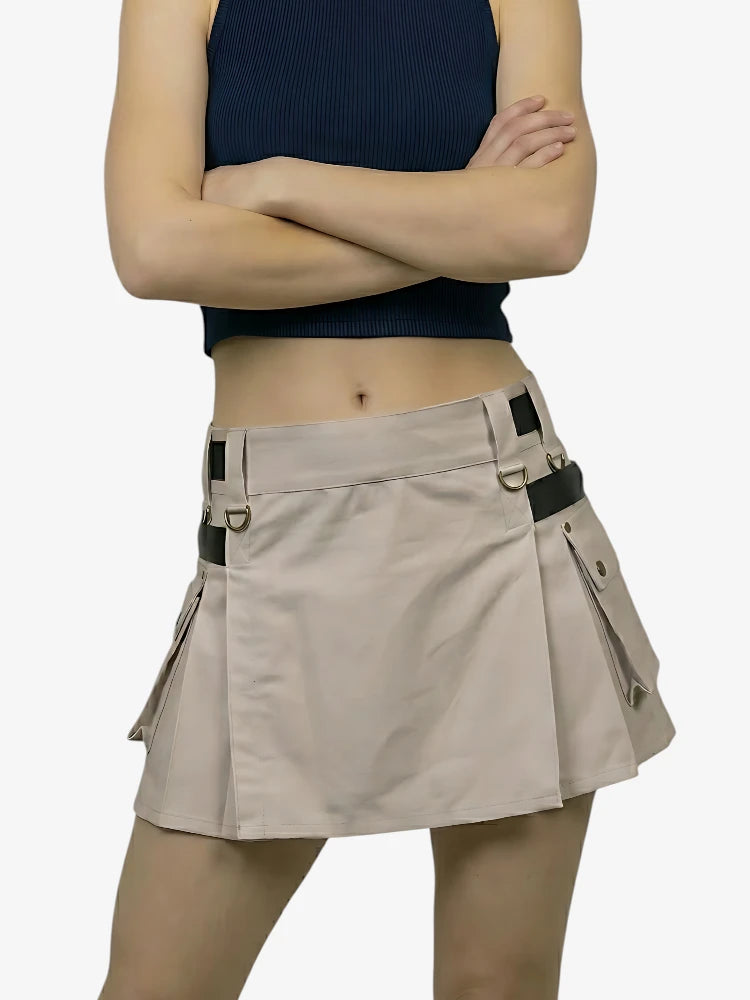 Kilt Utility Kaki Deluxe Écosse Sur Mesure pour Femme