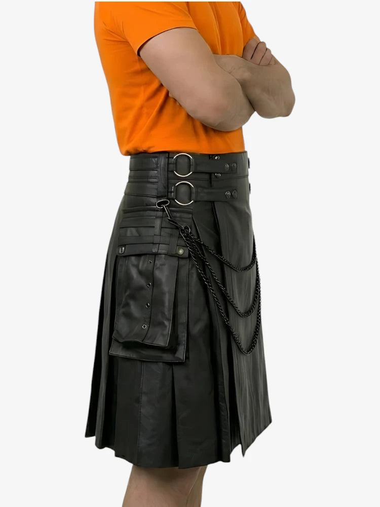 Kilt en Cuir Scottish Pride Sur Mesure