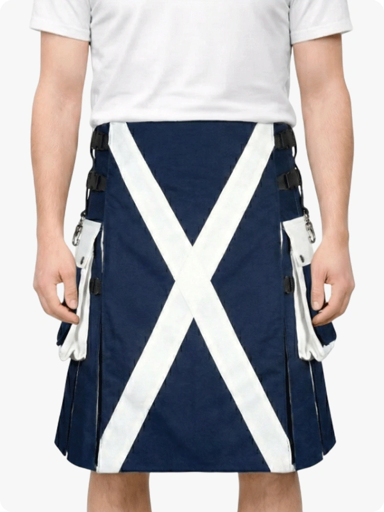 Kilt utilitaire traditionnel drapeau Écosse sur mesure