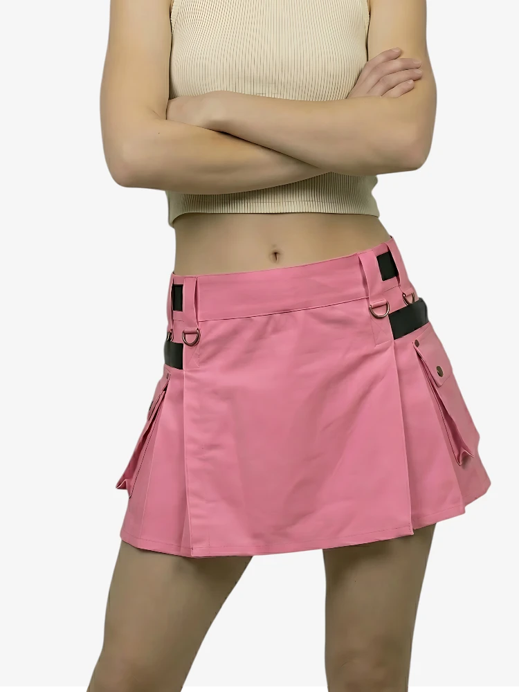 Kilt Utility Rose Sur Mesure pour Femme