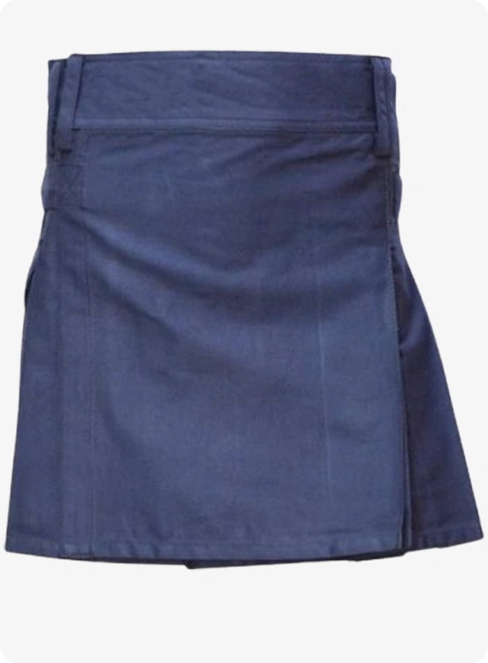 Kilt utilitaire bleu foncé femme sur mesure