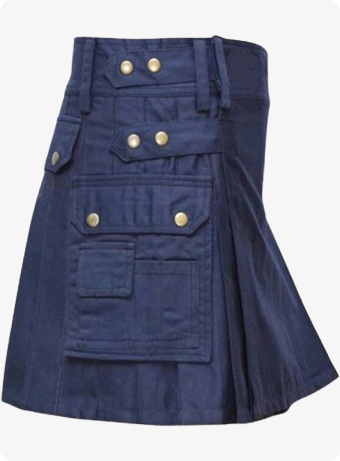 Dark Blue Women Utility Kilt