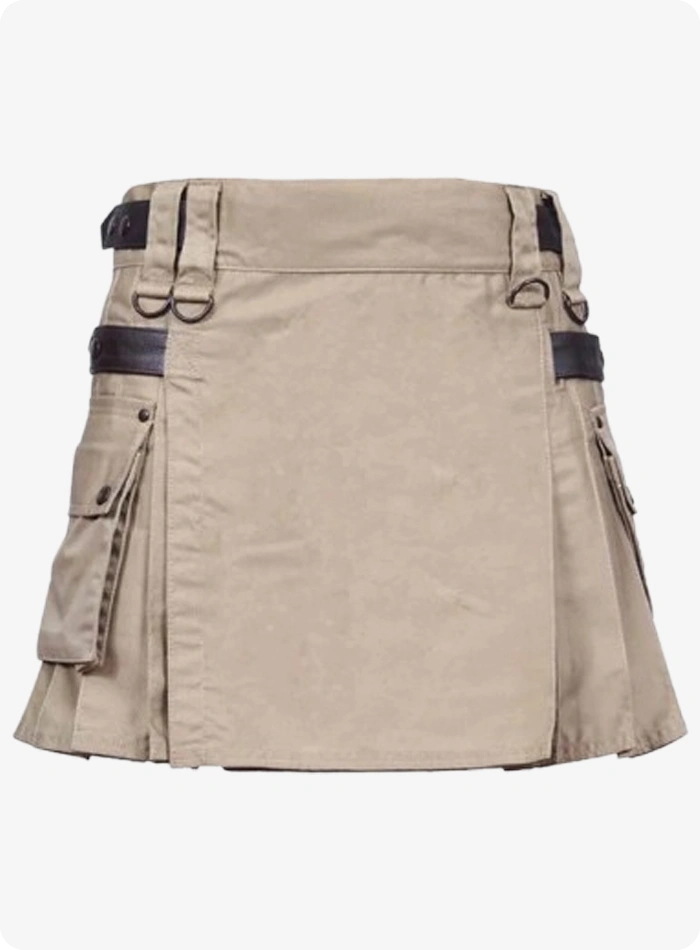 Kilt utilitaire femme Deluxe Khaki Écosse sur mesure