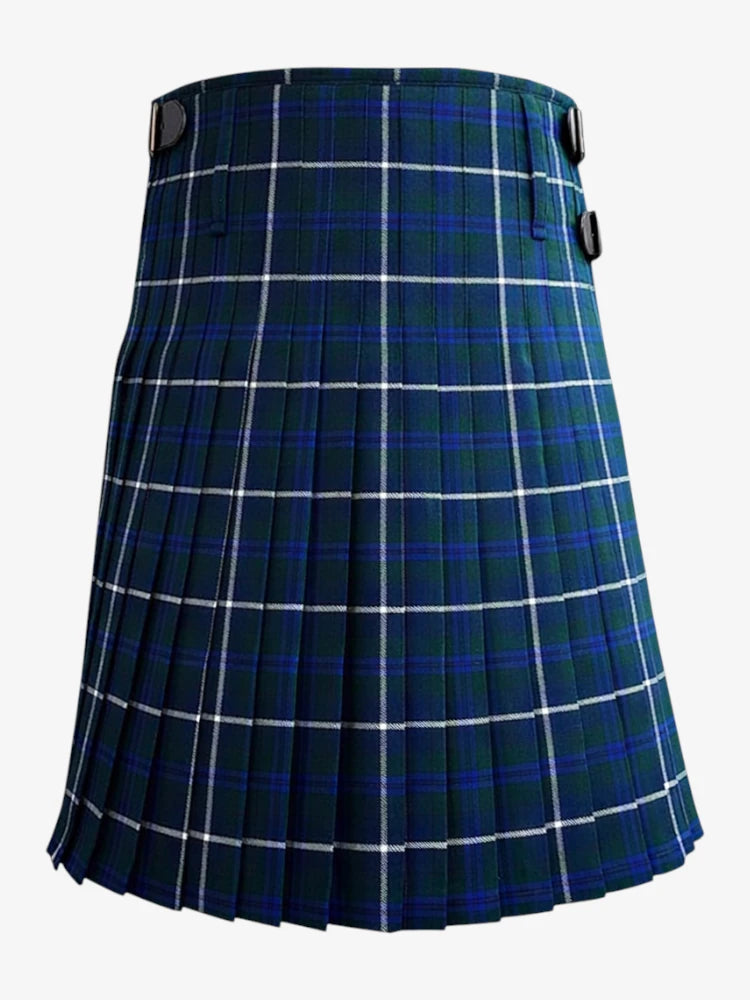 Douglas Blue Tartan Kilt Back