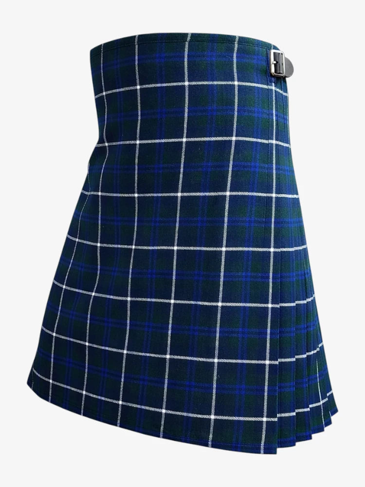 Douglas Blue Tartan Kilt Left Side