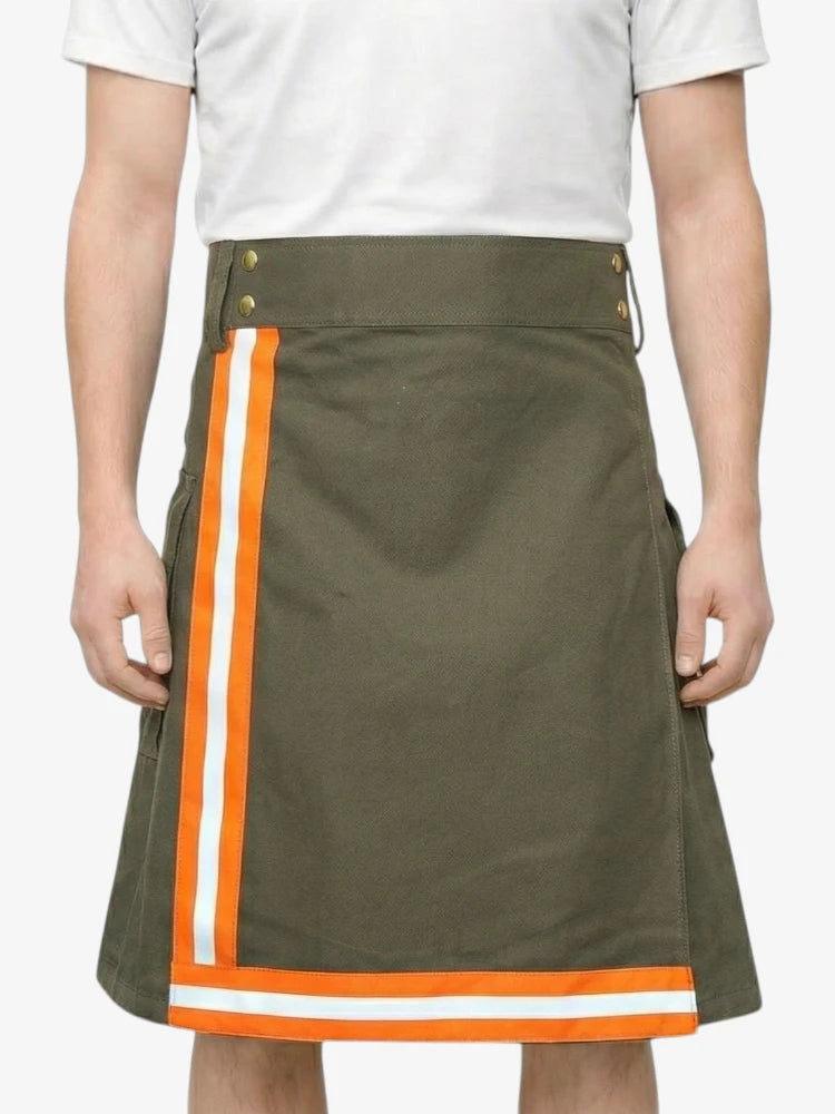 Kilt Pompier avec Bande Réfléchissante