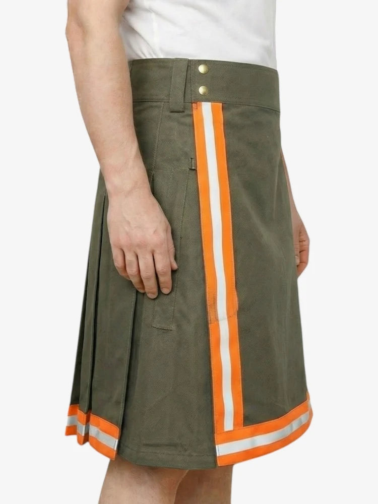 Kilt Pompier avec Bande Réfléchissante