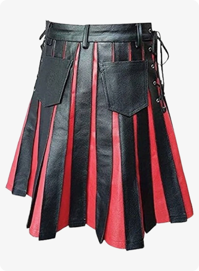 Gladiator Leather Kilt with Front Panels Kilt
