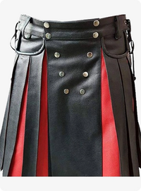 Gladiator Leather Kilt with Front Panels Kilt
