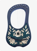 Golden Leaves 10 Metal String Lyre Harp
