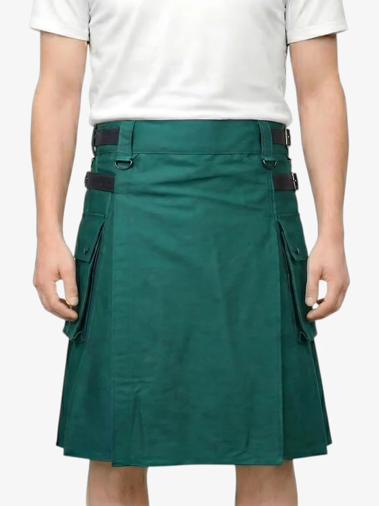 Jupe Écossaise Hybride Verte Utility
