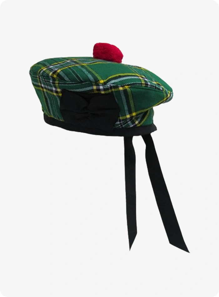 Chapeau Balmoral Irish National vert sur mesure