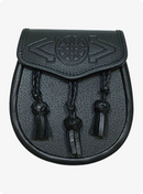 Handmade Black Daywear Leather Sporran