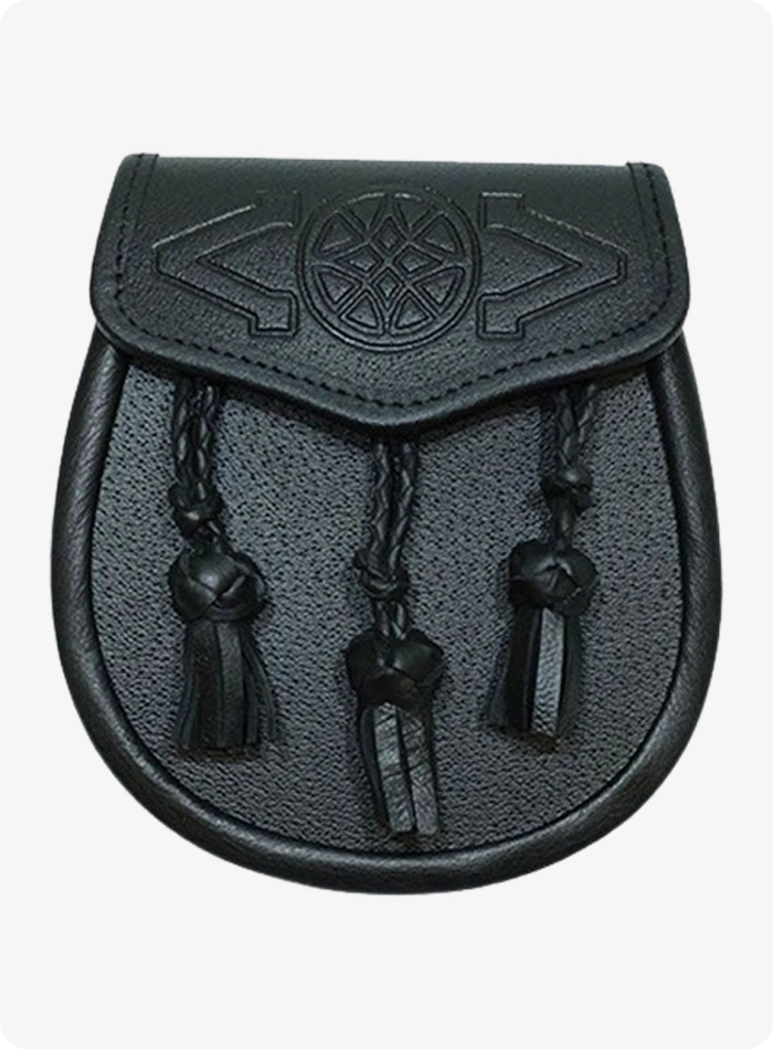 Handmade Black Daywear Leather Sporran