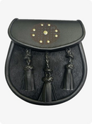 Handmade Classic Black Leather Sporran